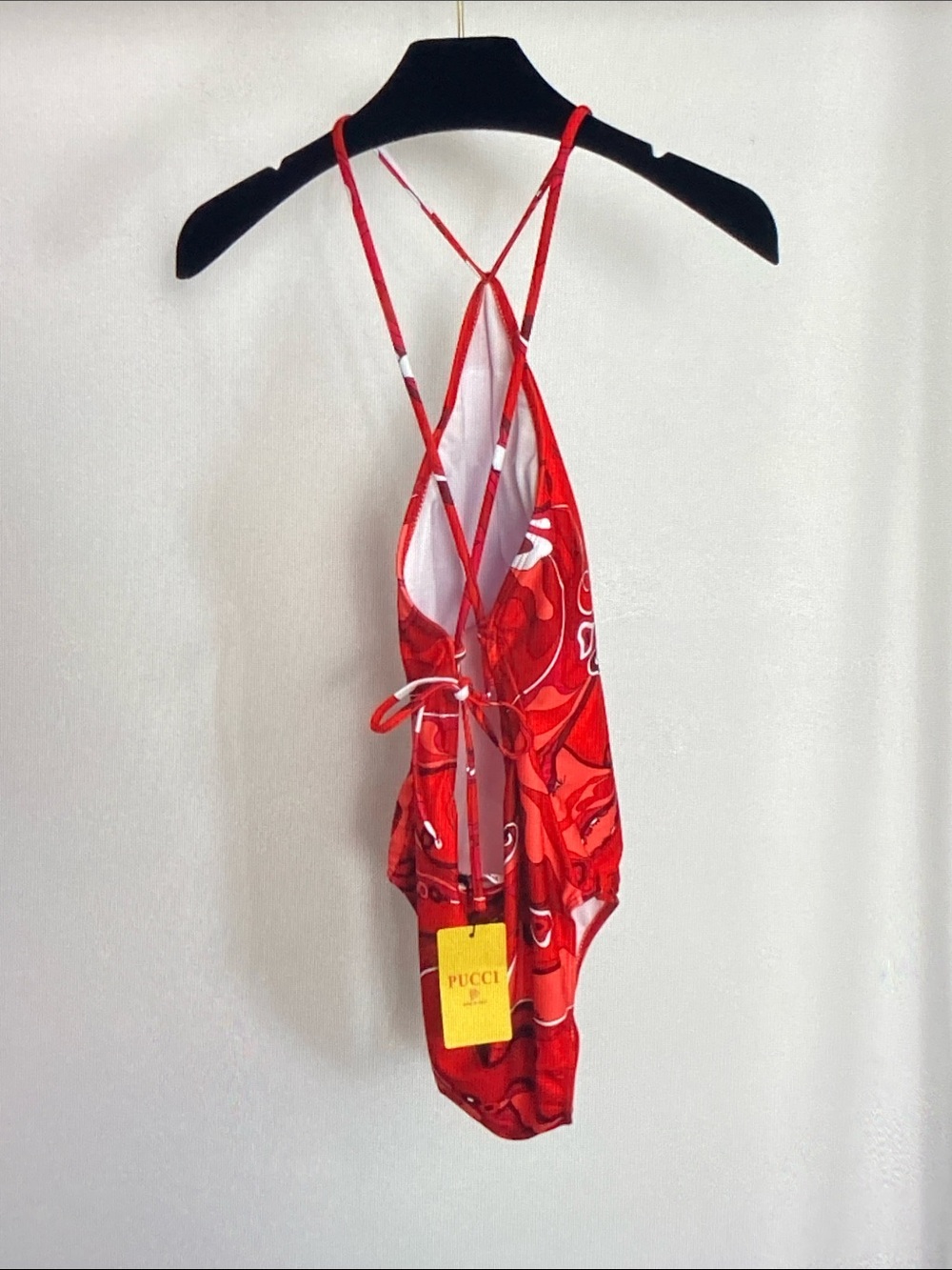 Emilio Pucci Red and Pink One-Piece Swimsuit with Matching Sarong - Picture 3 of 9